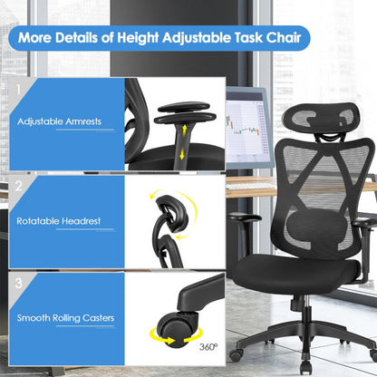 High Back Mesh Executive Chair with Adjustable Lumbar Support