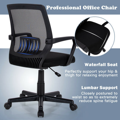 Mid-Back Mesh Height Adjustable Executive Chair with Lumbar Support