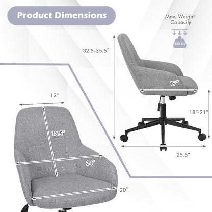 Fabric Home Office Chair with Rocking Backres