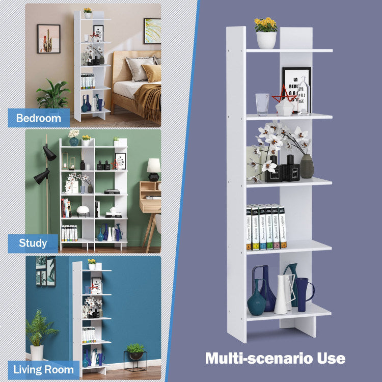 5-tier Freestanding Decorative Storage Display Bookshelf