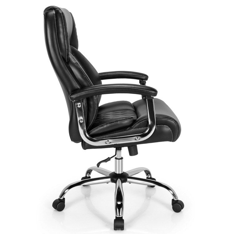 Height Adjustable Executive Chair Computer Desk Chair with Metal Base