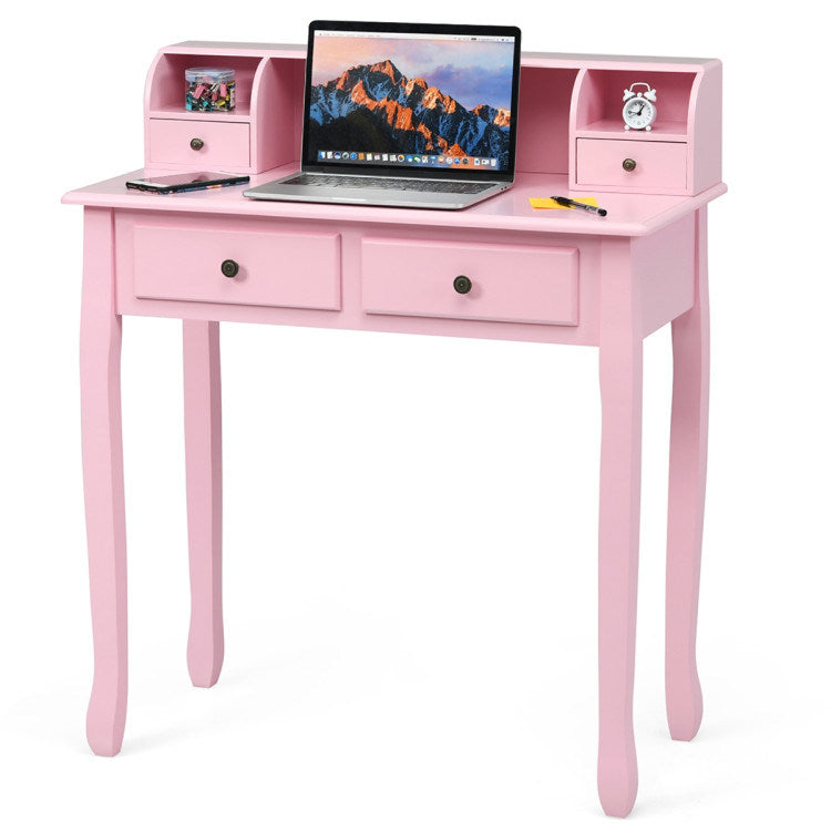 Removable Floating Organizer 2-Tier Mission Home Computer Vanity Desk