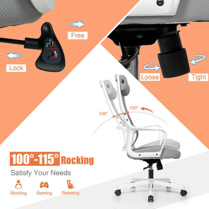 High Back Mesh Office Chair with Heating Headrest