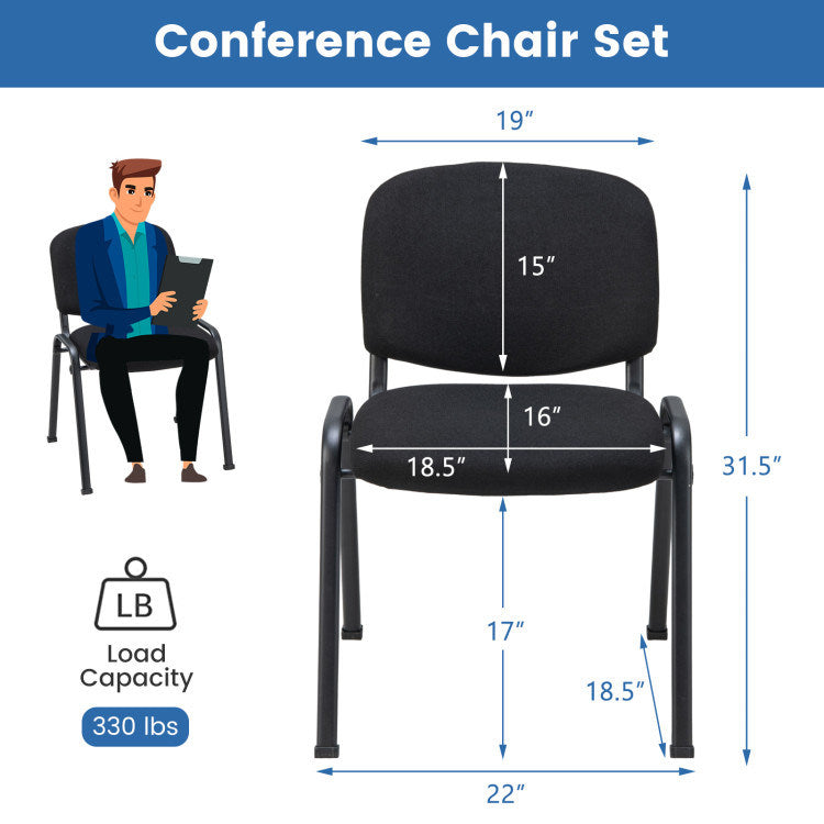 5 Pieces Elegant Conference Office Chair Set for Guest Reception