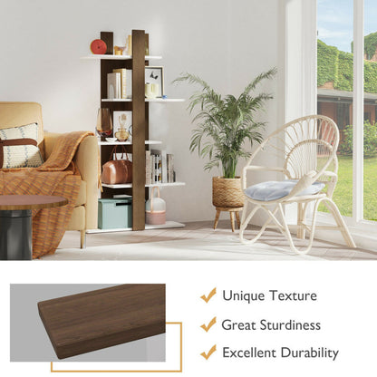 5-Tier Freestanding Bookshelf with Anti-Toppling Device