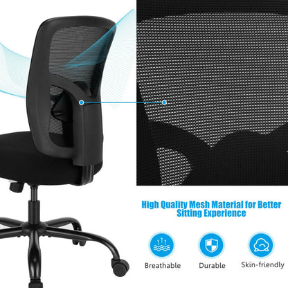 Height Adjustable Executive Chair Computer Desk Chair with Metal Base