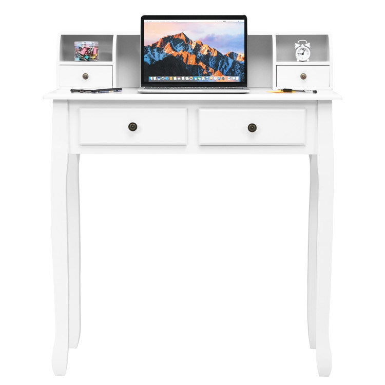 Removable Floating Organizer 2-Tier Mission Home Computer Vanity Desk