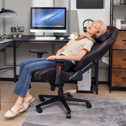 Adjustable Gaming Chair with Gas Lift 4D Armrest and Lumbar Support