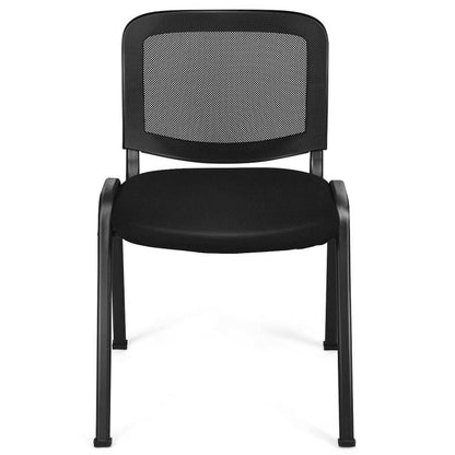 Set of 5 Stackable Conference Chairs with Mesh Back