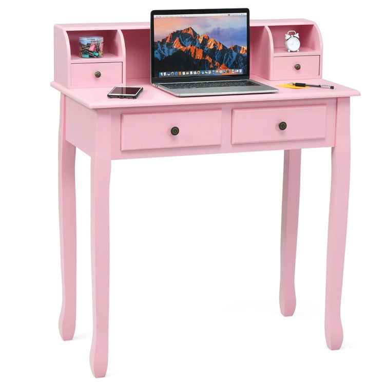 Removable Floating Organizer 2-Tier Mission Home Computer Vanity Desk