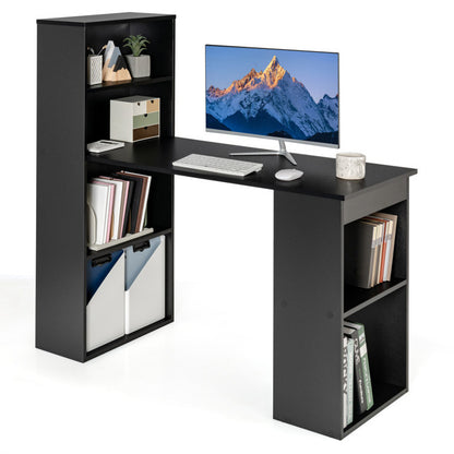 Computer Desk with Storage Shelves and CPU Stand