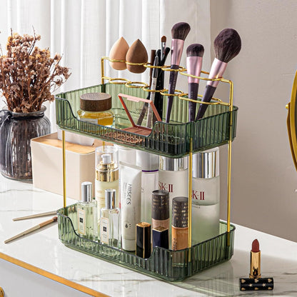 Rotating Makeup Organizer Acrylic Perfume Organizer Clear Skincare Organizer Cosmetics Organizer for Vanity Countertop