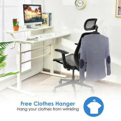 18 Inch to 22.5 Inch Height Adjustable Ergonomic High Back Mesh Office Chair Recliner Task Chair with Hanger