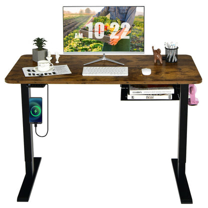 48-inch Electric Height Adjustable Standing Desk with USB Port