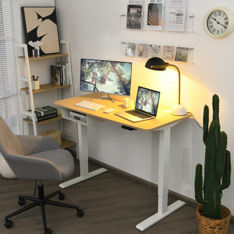 48-Inch Electric Standing Adjustable Desk with Control Panel and USB Port