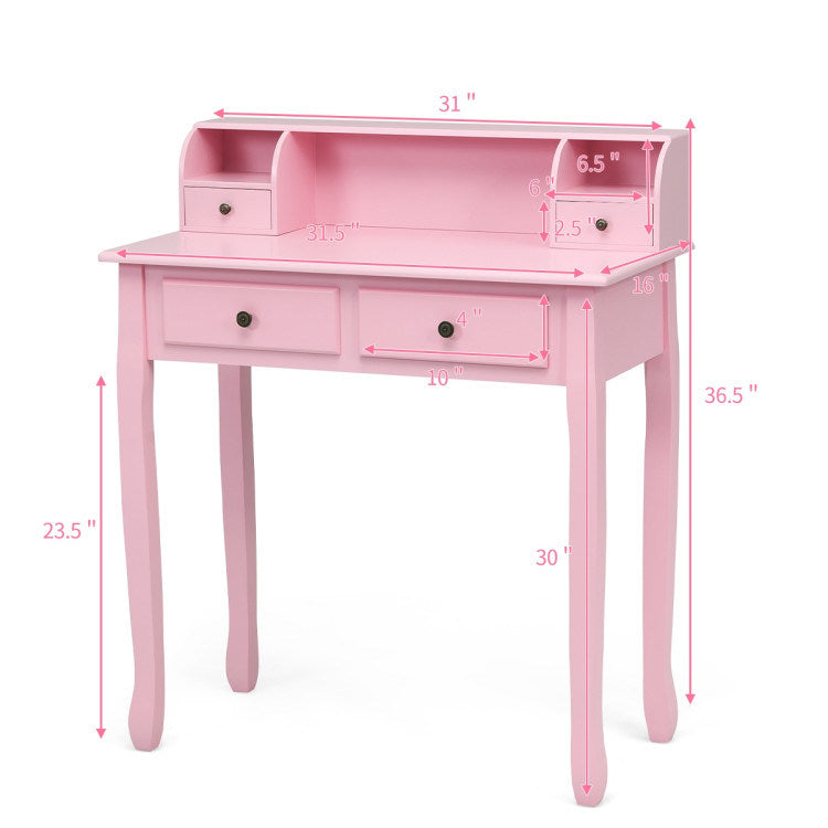 Removable Floating Organizer 2-Tier Mission Home Computer Vanity Desk