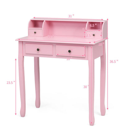 Removable Floating Organizer 2-Tier Mission Home Computer Vanity Desk