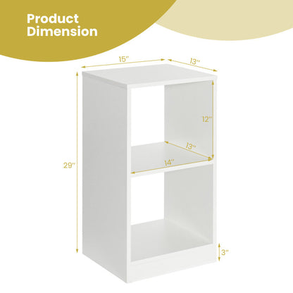 2-tier Bookcase Set of 2 with Anti-toppling Device