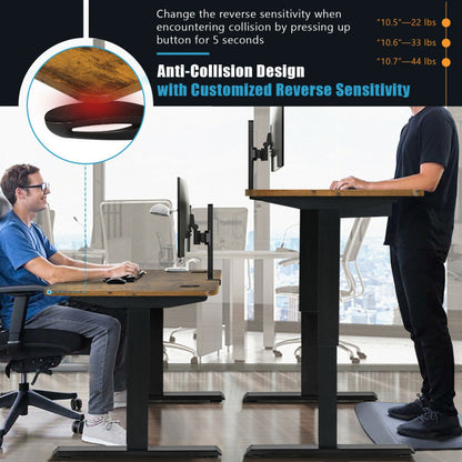 48-inch Electric Height Adjustable Standing Desk with USB Port