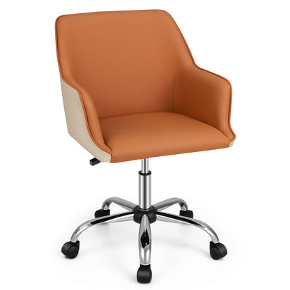 PU Covered Office Chair with Adjustable Height and Sponge Padded Cushion