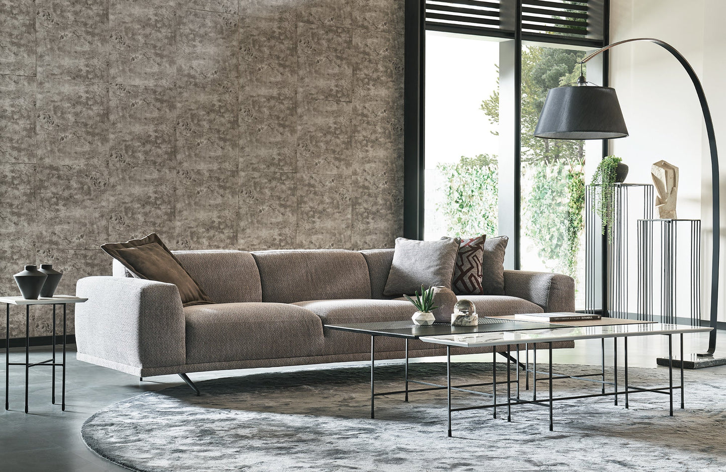 Enza Collection Giorno Upholstered 3 Seat Sofa